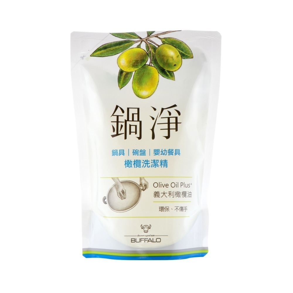 【Buffalo牛頭牌】鍋淨 環保洗碗洗潔精補充包(無添加香料與化學藥劑)-細節圖2