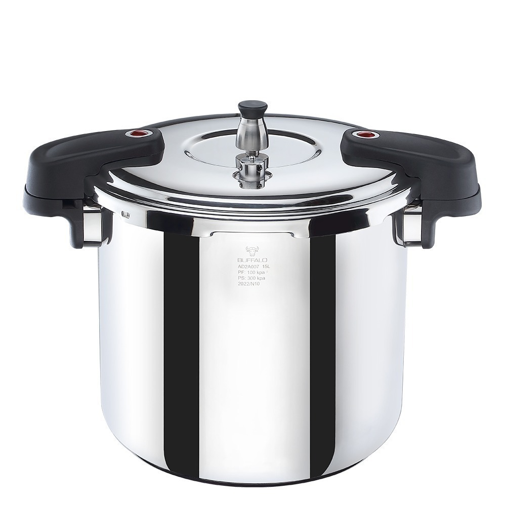 【Buffalo牛頭牌】雅適商用快鍋15L (壓力鍋 304不鏽鋼 SGS檢測安全無毒 電磁爐 IH爐 營業用)-細節圖2