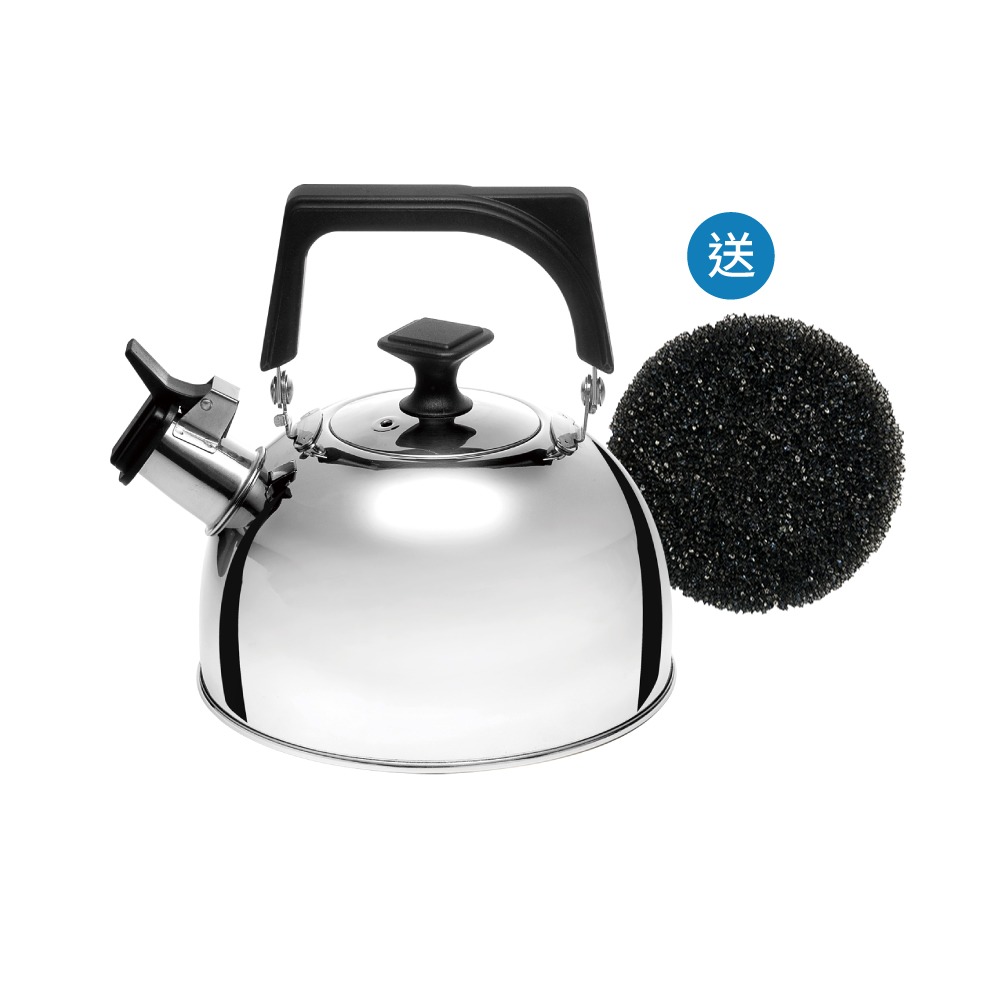 【Buffalo牛頭牌】歐風304不鏽鋼笛音壺3.0L(SGS認證安全無毒/煮水壺/燒水壺/開水壺/IH電磁爐適用)-細節圖2