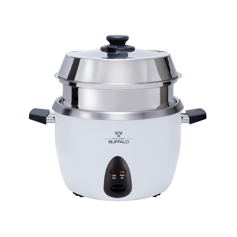 【Buffalo牛頭牌】10人份(附不鏽鋼蒸籠)極淨厲害電鍋/白TC18BW/可分離式牛頭鋼內鍋-細節圖2