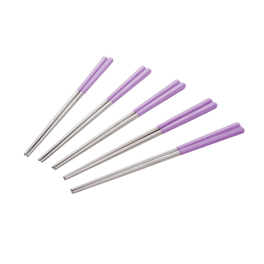 【Buffalo牛頭牌】加長版不鏽鋼複合筷六角23cm(黑白綠紫灰/304不鏽鋼/環保筷/食品級公筷/料理筷/筷子)-規格圖1