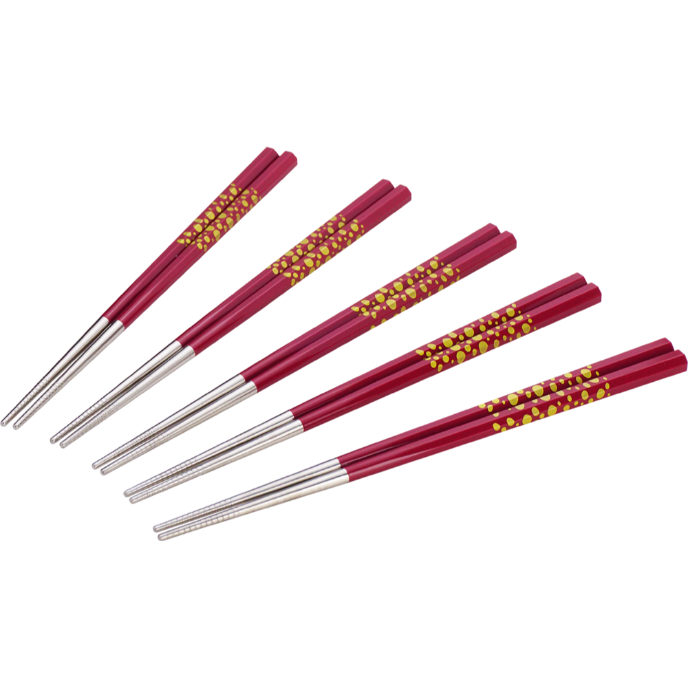 【Buffalo牛頭牌】雅潔不鏽鋼複合筷八角21cm5入, 304不鏽鋼筷,環保筷,食品級 實心不銹鋼-細節圖4