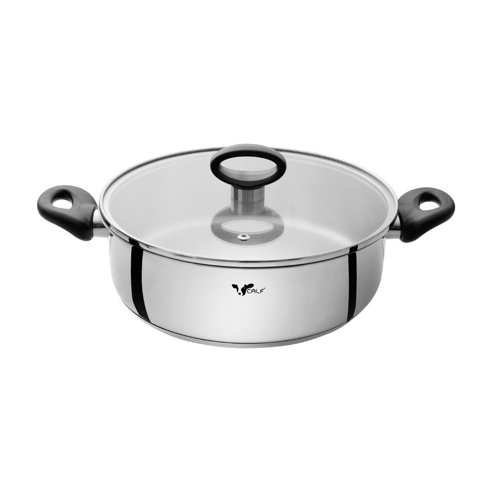 【Buffalo牛頭牌】新小牛團圓火鍋30cm(304不鏽鋼/無鉚釘/含玻璃蓋)-細節圖3