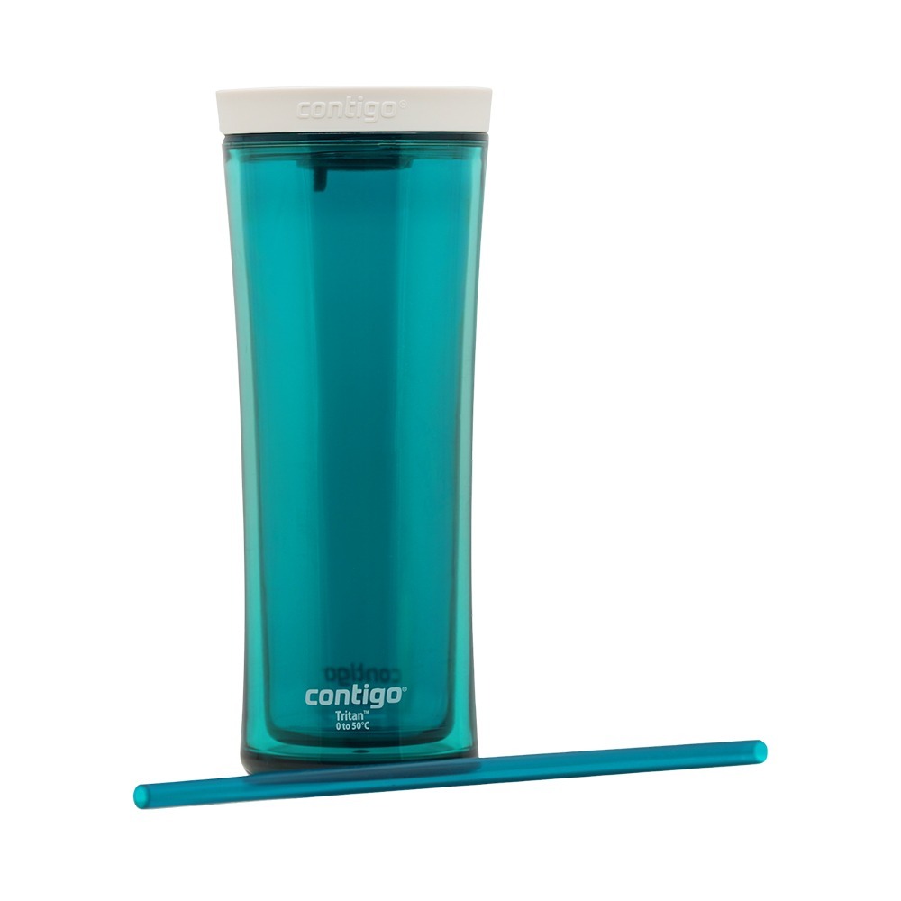 【美國Contigo】防漏手搖杯吸管杯20oz/590cc 清新松綠色 (辦公杯 台灣公司貨 環保杯 吸管水壺 飲料杯)-細節圖4