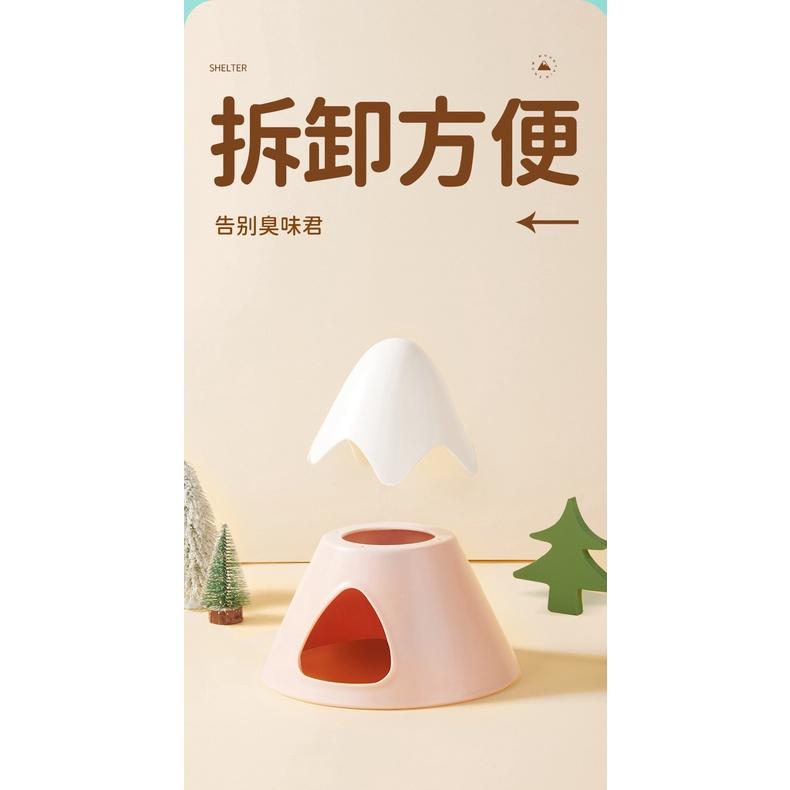 ╟Engle╢ yee 雪山躲避屋 小屋 鼠用品 倉鼠 黃金鼠 蜜袋鼯 躲避屋 小寵用品 小窩 鼠窩 造景-細節圖3