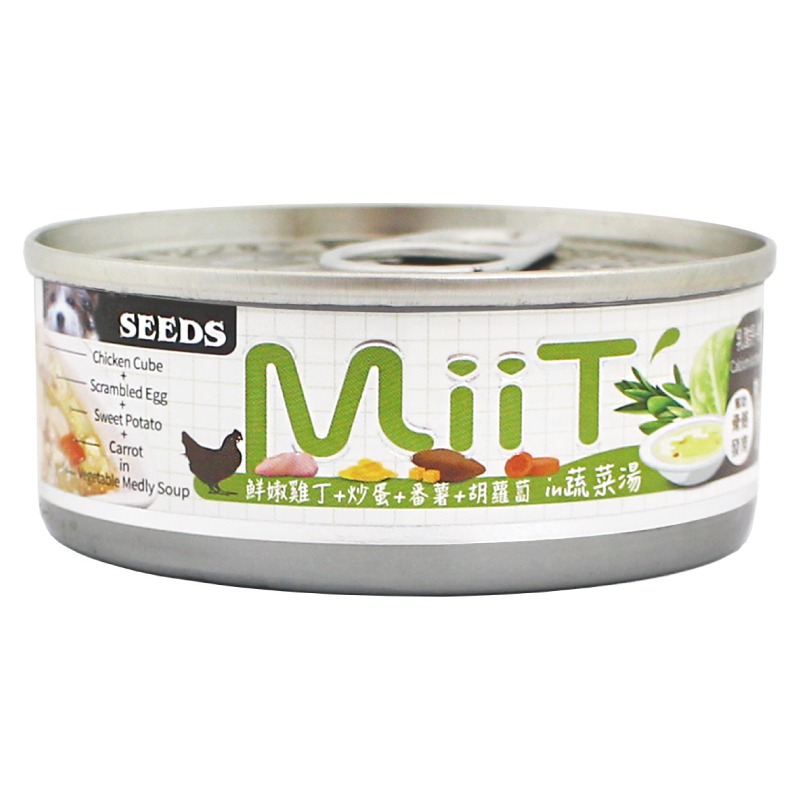 惜時 SEEDS MiiT 有雞愛犬機能湯罐 80g 狗罐 狗罐頭 湯罐 狗湯罐 機能湯罐 犬罐-規格圖2