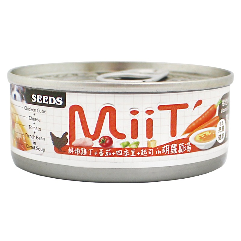 惜時 SEEDS MiiT 有雞愛犬機能湯罐 80g 狗罐 狗罐頭 湯罐 狗湯罐 機能湯罐 犬罐-規格圖2