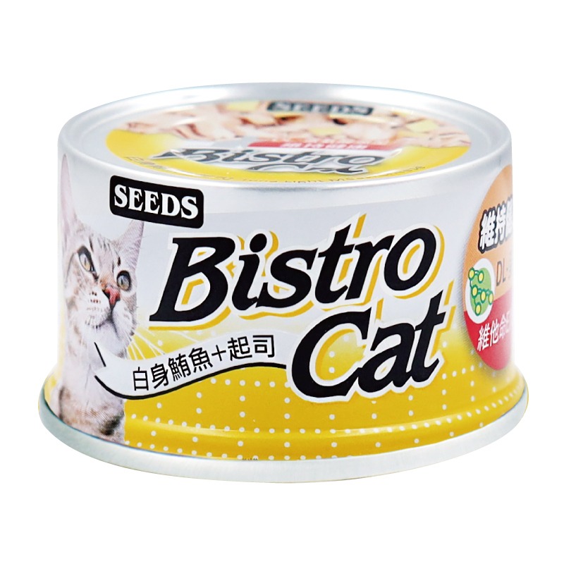 Seeds 惜時 Bistro Cat 特級銀貓健康罐 80g  貓罐 貓咪罐頭 銀貓罐-規格圖2