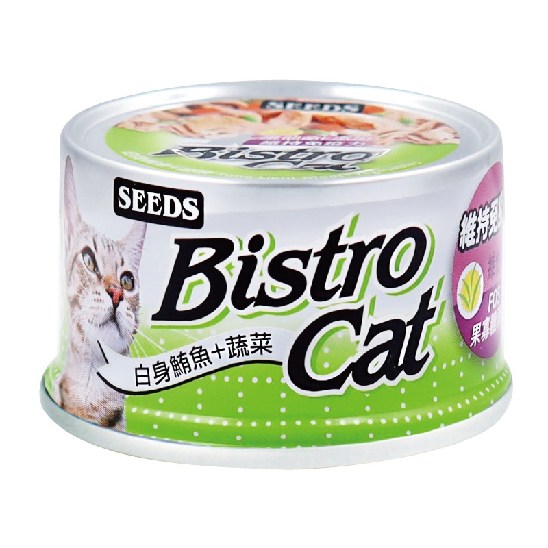 Seeds 惜時 Bistro Cat 特級銀貓健康罐 80g  貓罐 貓咪罐頭 銀貓罐-規格圖2