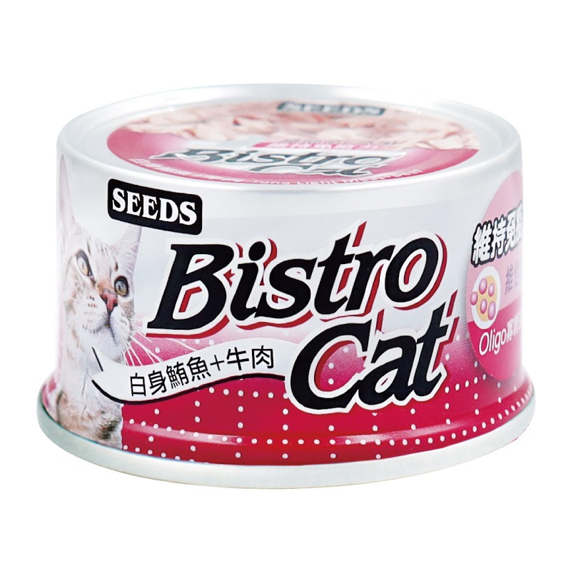 Seeds 惜時 Bistro Cat 特級銀貓健康罐 80g  貓罐 貓咪罐頭 銀貓罐-規格圖2