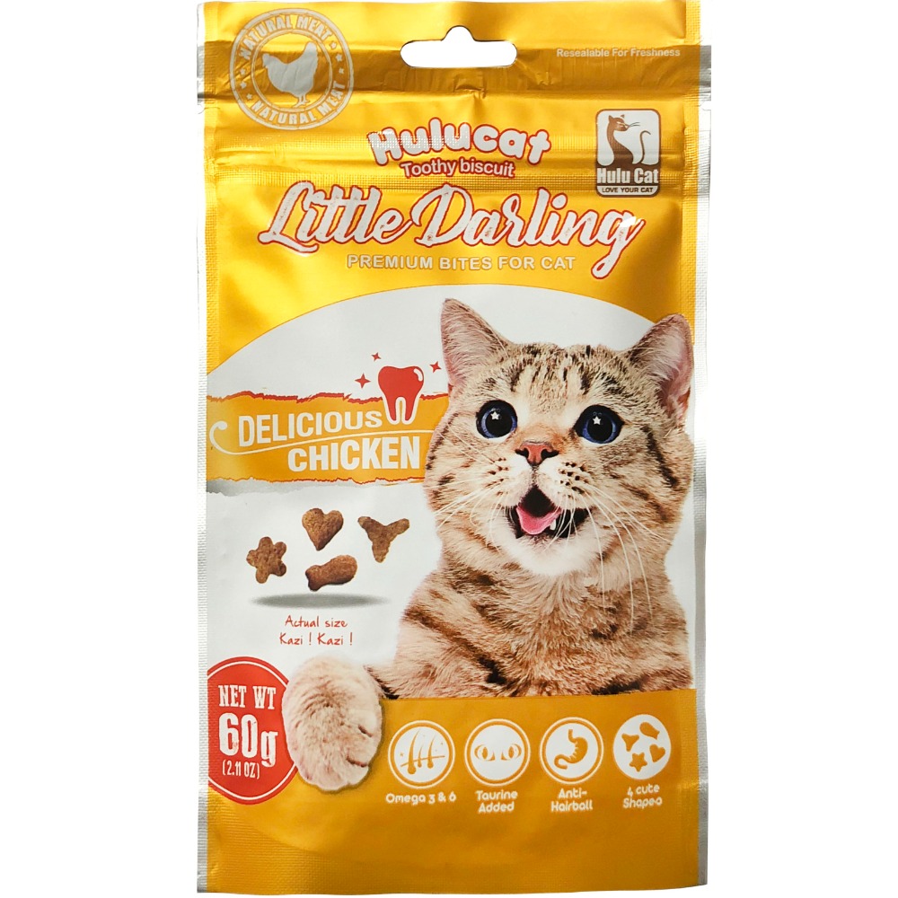 hulucat 卡滋化毛潔牙餅 海鮮 鮪魚 鮭魚 羊肉 牛肉 雞肉 60g 貓零食 貓咪潔牙 貓咪化毛-規格圖4