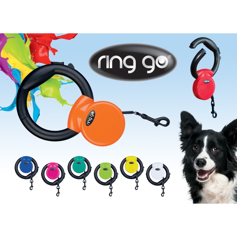Vitakraft 牽繩 ring go 圈狗 時尚捲軸拉繩 伸縮拉繩 狗牽繩 8色可選 狗狗牽繩-細節圖3