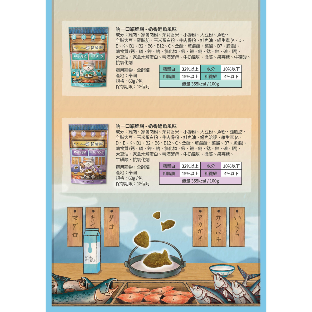 吶一口 貓脆餅 60g 貓咪零食 貓零食 貓餅乾 貓點心 獎勵 訓練 貓咪小餅乾-細節圖3