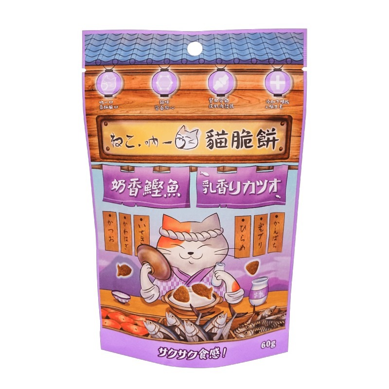 吶一口 貓脆餅 60g 貓咪零食 貓零食 貓餅乾 貓點心 獎勵 訓練 貓咪小餅乾-規格圖5