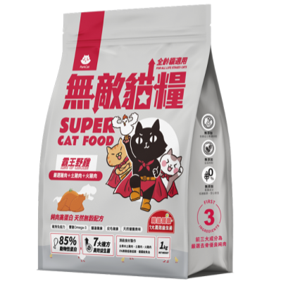 ParkCat 貓樂園 無敵貓糧 全齡貓 貓飼料 天然無穀低碳貓糧 鮮雞蜂王乳 大洋鮮極魚 動力火雞鹿 霸王野雞-規格圖1