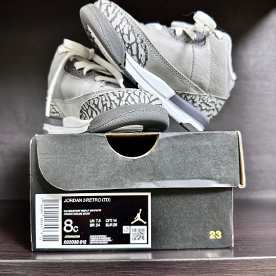 二手Nike Jordan 3 Retro (TD) 嬰幼童運動鞋 學步鞋 14cm