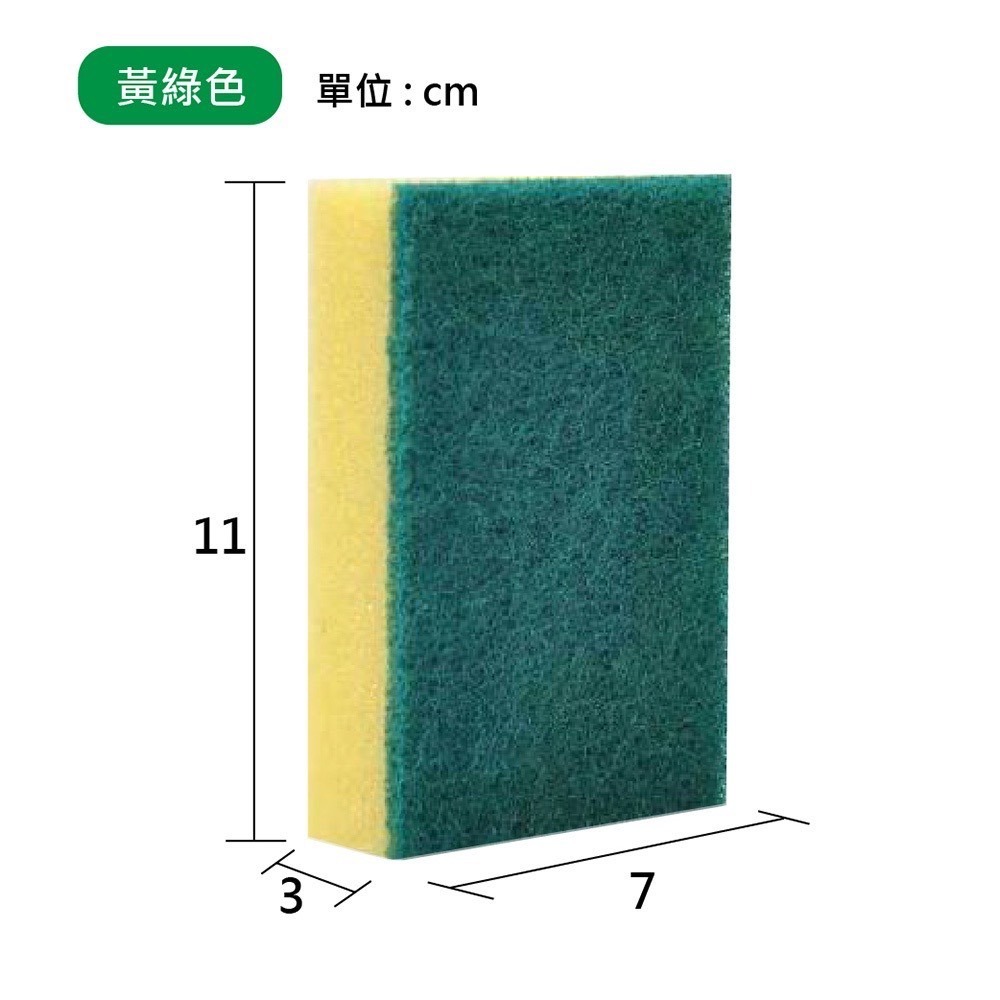 【雙面兩用海綿菜瓜布】廚房百潔布 刷碗布 海綿擦 刷碗布 廚房洗碗洗鍋海綿 雙面魔力擦 廚房清潔用品 菜瓜布-細節圖5