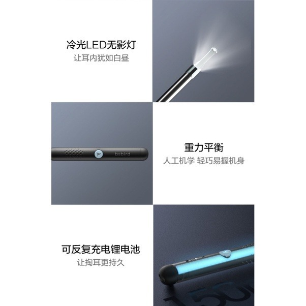 【KU】 小米智能可視採耳棒 智能可視耳勺採耳棒 R1 採耳棒  掏耳神器 高清鏡頭式掏耳組 內視鏡掏耳組 攝影機掏耳器-細節圖9