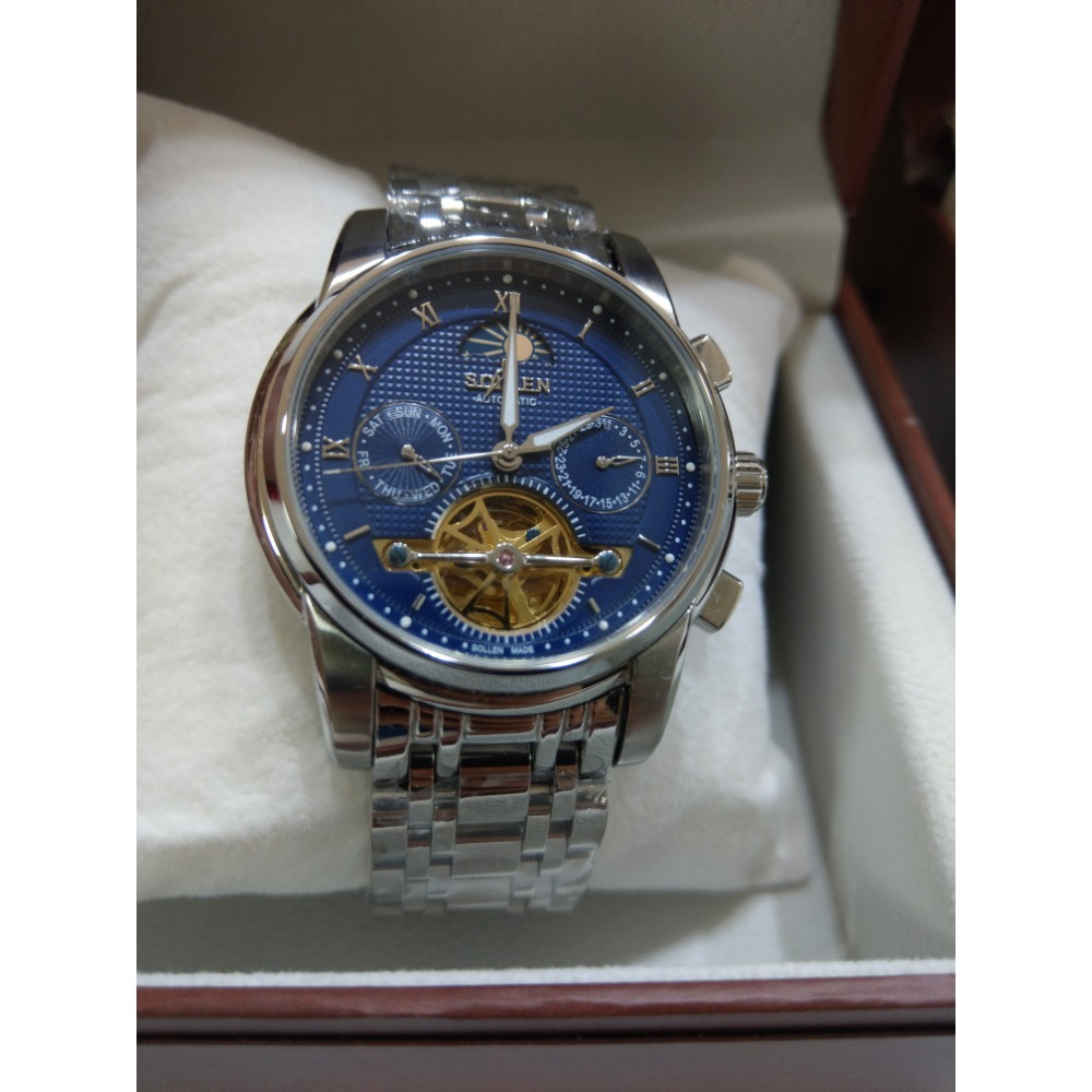 Sollen 自動機械錶 男錶 不鏽鋼 多功能-細節圖2