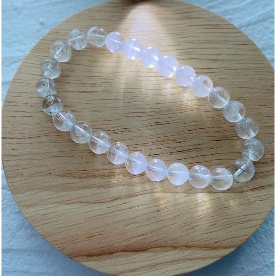 -♞-藍針水晶手串-♞- 顯針 天使羽翼 靈性 白水晶 異象水晶 手鍊 手串-細節圖3
