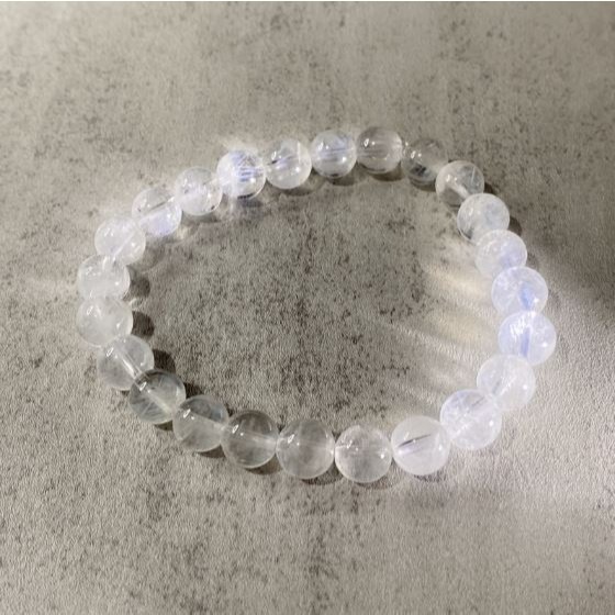 -♞-藍針水晶手串-♞- 顯針 天使羽翼 靈性 白水晶 異象水晶 手鍊 手串-細節圖6