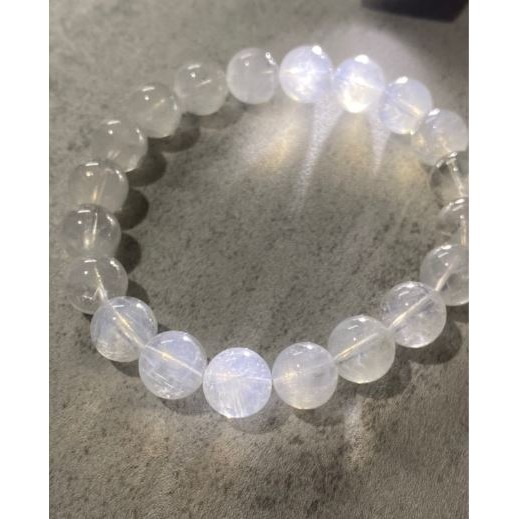 -♞-藍針水晶手串-♞- 顯針 天使羽翼 靈性 白水晶 異象水晶 手鍊 手串-細節圖8