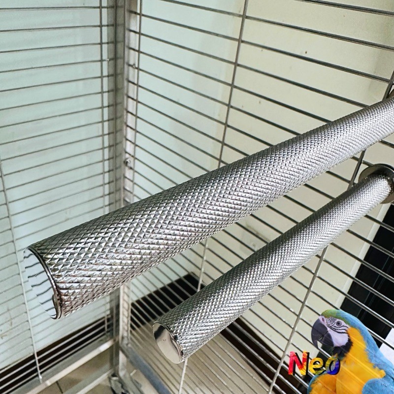 不鏽鋼磨指站棍 直徑2cm 多種長度 適合小型鸚鵡 單邊單鎖方便拆 妮歐小賣部｜鸚鵡用品玩具首選 🚚24H快速出貨-細節圖5