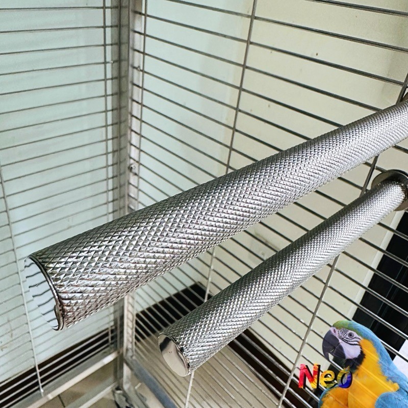 不鏽鋼磨指站棍 直徑2cm 多種長度 適合小型鸚鵡 單邊單鎖方便拆 妮歐小賣部｜鸚鵡用品玩具首選 🚚24H快速出貨-細節圖5