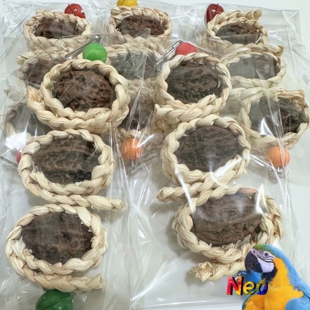天然啃咬玩具 玉米皮烤串串系列 玉米皮麻花辮 山核桃 墨魚骨 木芒果 妮歐小賣部｜鸚鵡用品玩具首選 🚚24H快速出貨-細節圖5