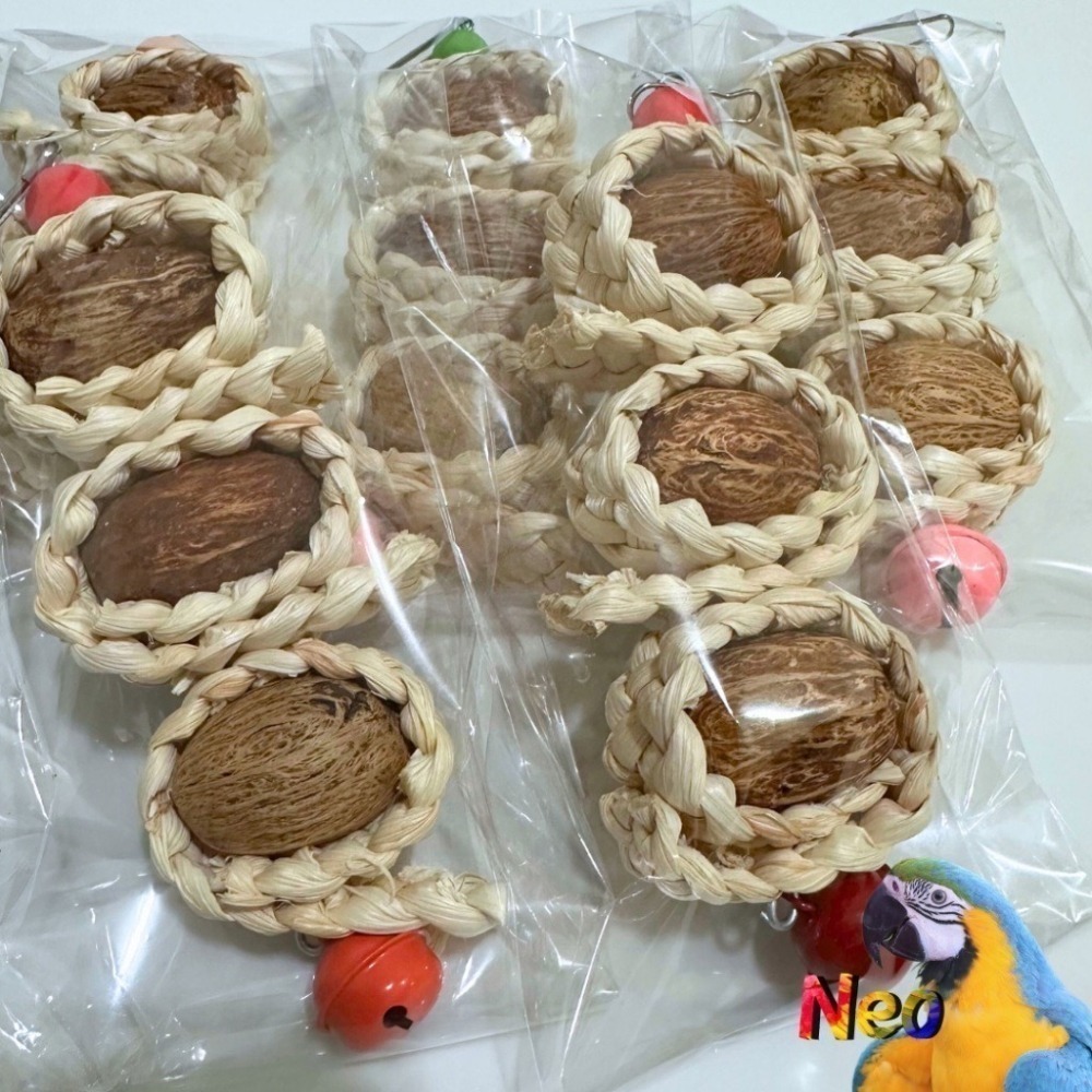 天然啃咬玩具 玉米皮烤串串系列 玉米皮麻花辮 山核桃 墨魚骨 木芒果 妮歐小賣部｜鸚鵡用品玩具首選 🚚24H快速出貨-細節圖7