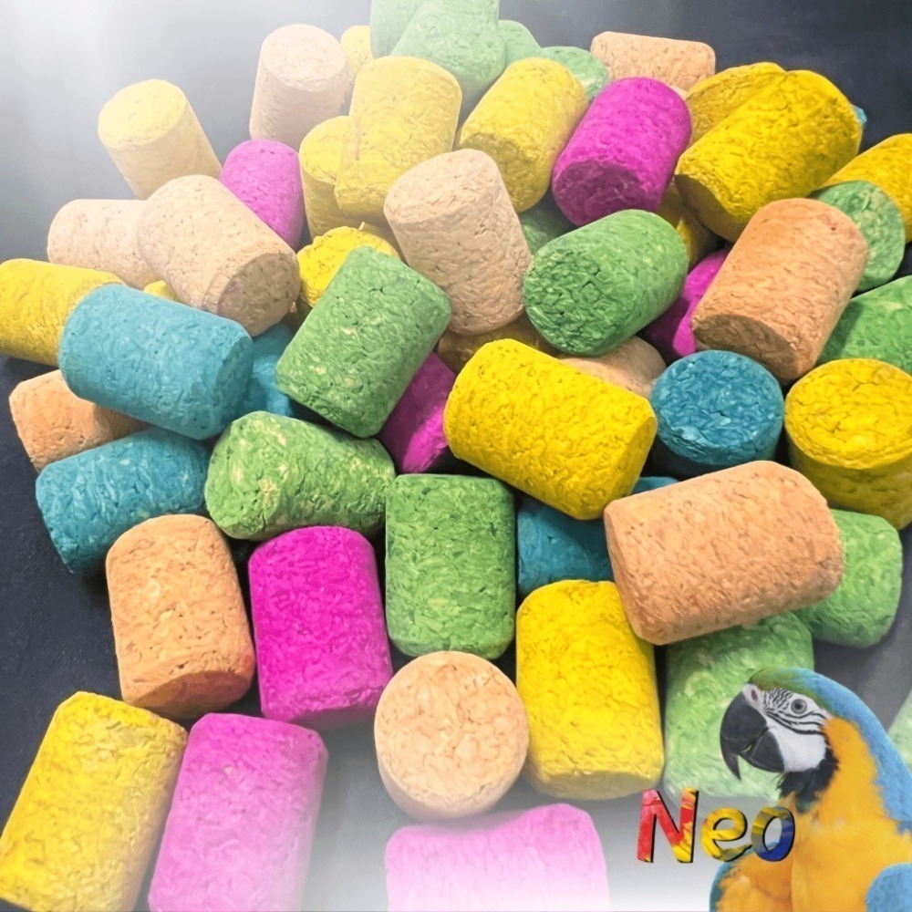 軟木塞系列 方形木樁人 軟木塞鈴鐺掛串 原色 彩色 補充包 尋找破壞100%鵡林高手 妮歐小賣部｜鸚鵡用品玩具首選 🚚-細節圖7