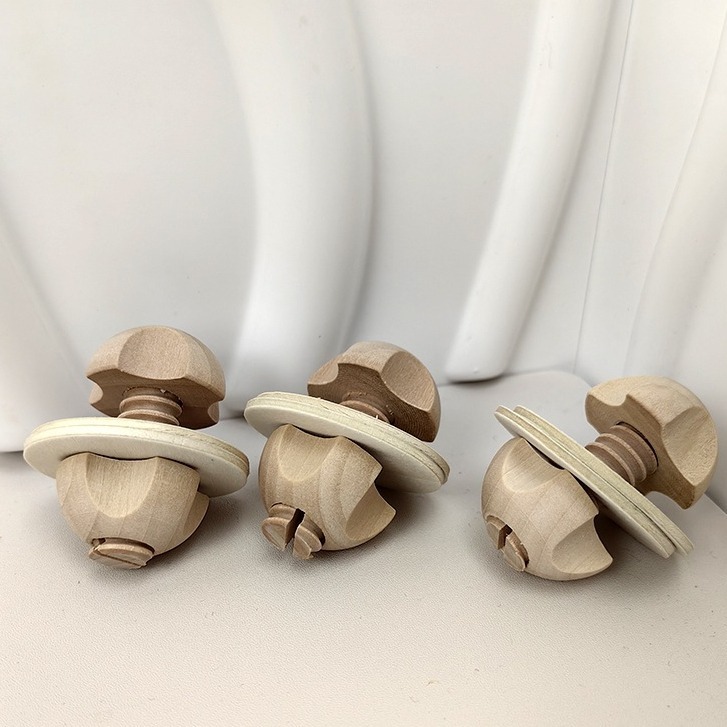 天然啃咬玩具 半圓花型木製旋轉螺絲 裝飾鳥寶的小房子 妮歐小賣部｜鸚鵡用品玩具首選 🚚24H快速出貨-細節圖3