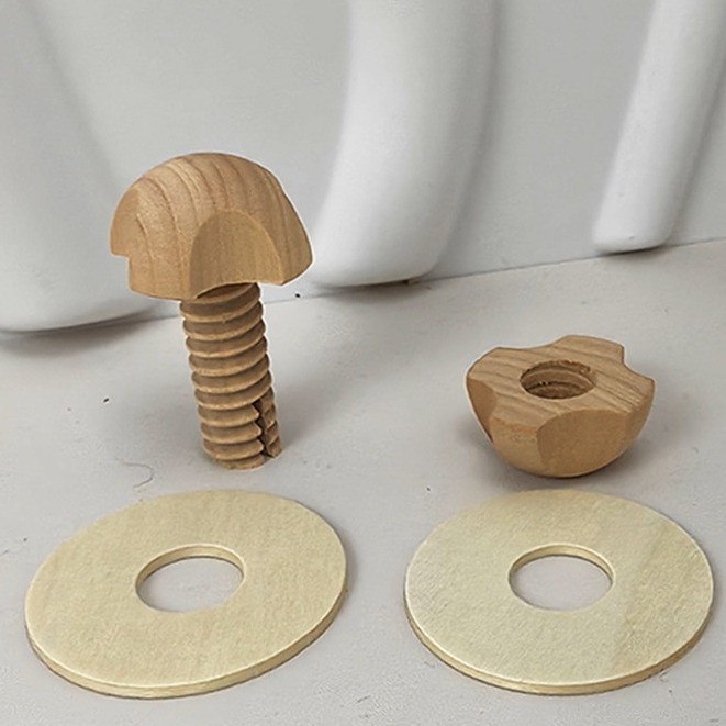 天然啃咬玩具 半圓花型木製旋轉螺絲 裝飾鳥寶的小房子 妮歐小賣部｜鸚鵡用品玩具首選 🚚24H快速出貨-細節圖4