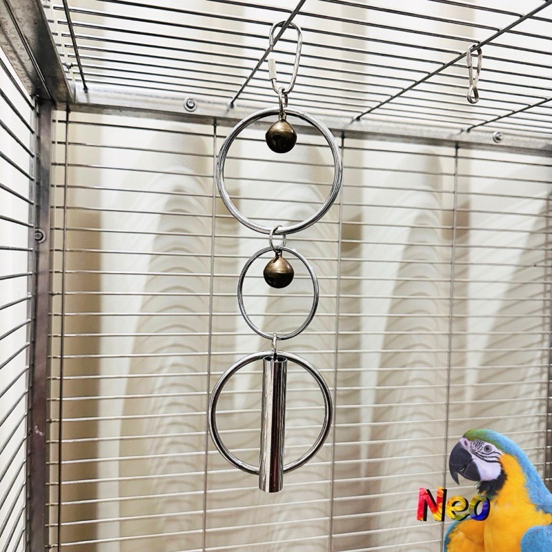 不鏽鋼鸚鵡玩具 魔力小鋼管 單管 雙管 都歸我管 啃咬攀爬 安全耐啃咬 可水洗 妮歐小賣部｜鸚鵡用品玩具首選 🚚24H-細節圖5