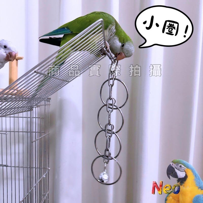 304不鏽鋼玩具 攀爬啃咬轉圈圈 ⭕️愛的魔力轉圈圈⭕️ 玩樂安全耐啃咬 可水洗 妮歐小賣部｜鸚鵡用品玩具首選 🚚24-規格圖7