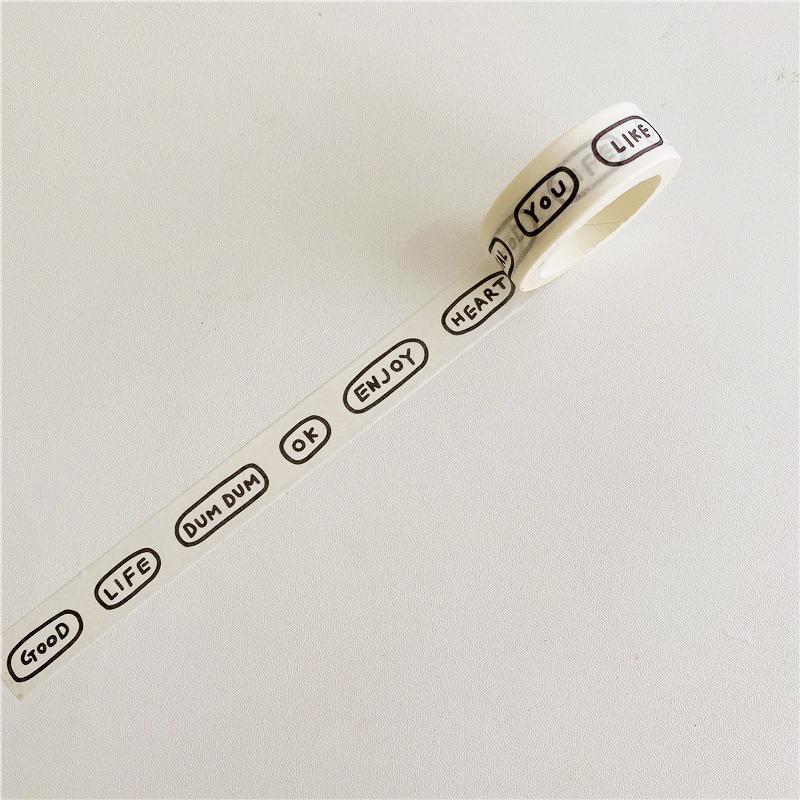 （🆕）韓國ins風 可愛字母 彩色紙膠帶卡通 英文拼貼 小卡打包換卡 貼紙封口貼 手帳裝飾必備-細節圖4