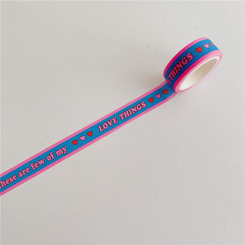 （🆕）韓國ins風 可愛字母 彩色紙膠帶卡通 英文拼貼 小卡打包換卡 貼紙封口貼 手帳裝飾必備-細節圖5