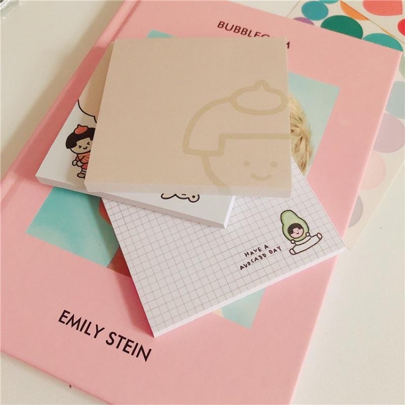 （現貨秒出）韓國ins風 可愛學生卡通可愛便簽 無黏性便條紙 備忘錄手帳便簽小本 學生必備-細節圖4