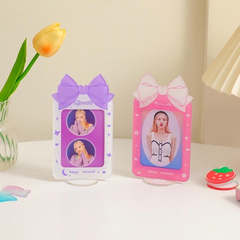 （現貨秒出）韓國ins風 少女韓版小卡拍立得桌面 卡磚立牌 透明壓克力相框 小卡照片 偶像愛豆 追星必備-細節圖4