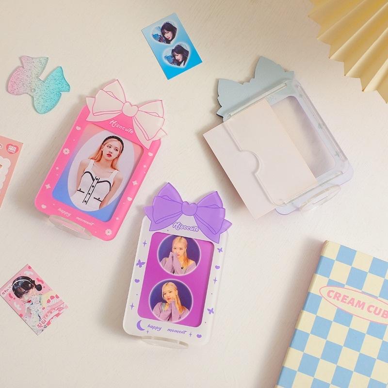（現貨秒出）韓國ins風 少女韓版小卡拍立得桌面 卡磚立牌 透明壓克力相框 小卡照片 偶像愛豆 追星必備-細節圖5
