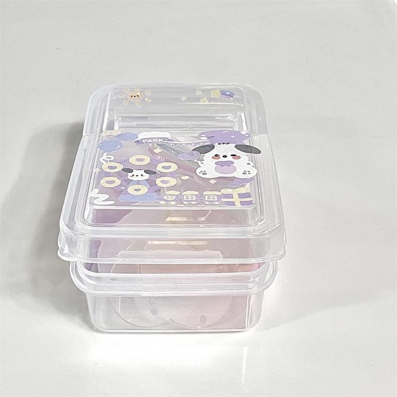 （現貨秒出）ins風 掀蓋式 翻蓋 爆米花 小紅書同款 卡膜收納盒 卡套收納盒 透明收納盒 迷你收納盒 咕盤 追星必備-細節圖7