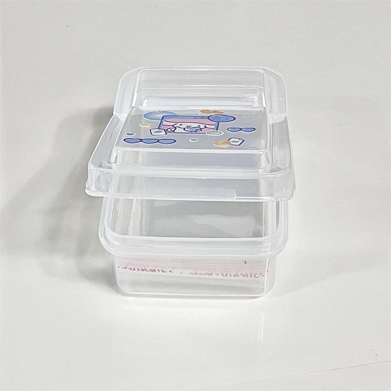 （現貨秒出）ins風 掀蓋式 翻蓋 爆米花 小紅書同款 卡膜收納盒 卡套收納盒 透明收納盒 迷你收納盒 咕盤 追星必備-細節圖8