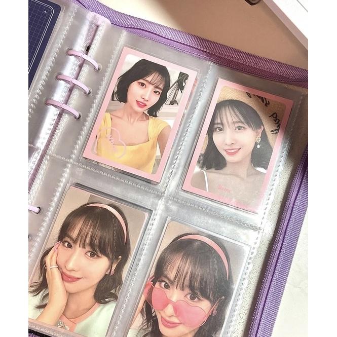 （現貨秒出）ins風韓版 四格卡冊 A5活頁拍立得三寸閃粉拉鍊卡冊 4格內頁 補充包 追星必備-細節圖9