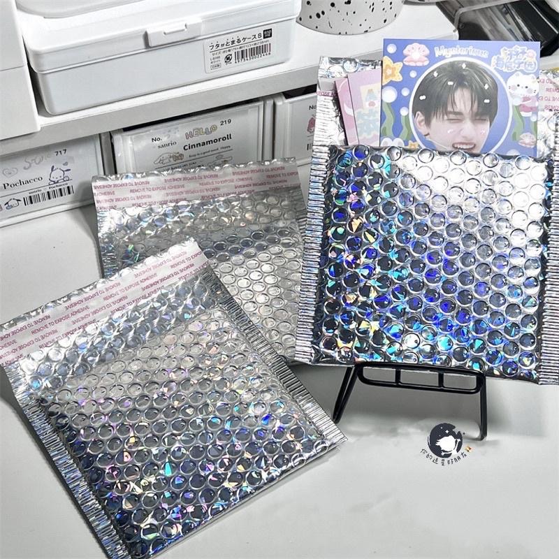 （🆕）加厚鐳射氣泡袋 信封袋偶像愛豆明星 專輯小卡出卡包裝袋 高顏值防震防摔收納袋 追星必備-細節圖4