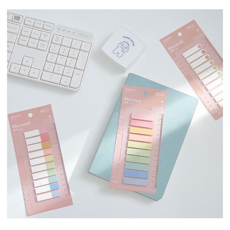 （現貨秒出）韓國ins風 pet莫蘭迪復古色活頁索引便利貼 清新手帳尺拼貼 偶像愛豆小卡換卡出卡必備 追星必備 手帳必備-細節圖3