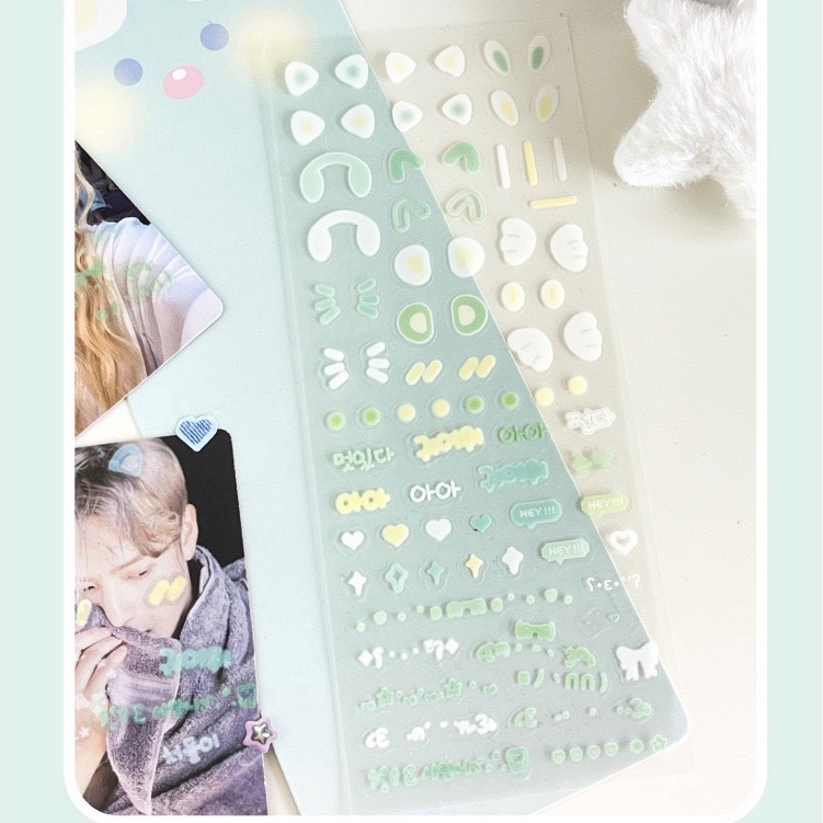 （🆕）糖詩原創 愛寶樂園系列貼紙 PET咕卡咕盤 裝飾貼紙 偶像明星愛豆小卡 可愛動物表情 顏文字 手帳必備-細節圖8