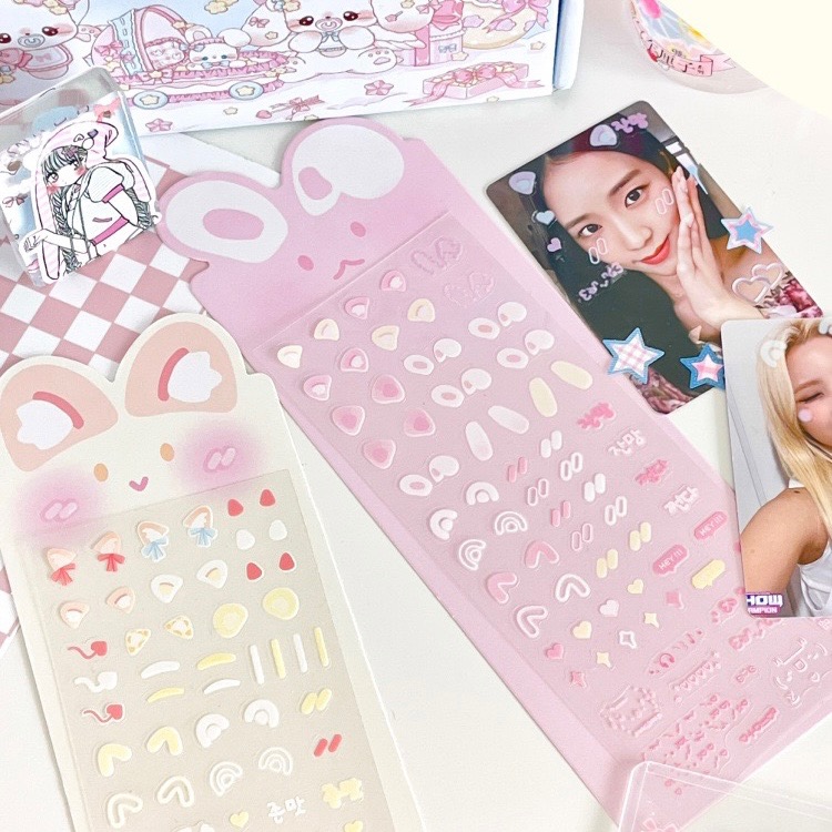 （🆕）糖詩原創 愛寶樂園系列貼紙 PET咕卡咕盤 裝飾貼紙 偶像明星愛豆小卡 可愛動物表情 顏文字 手帳必備-細節圖10