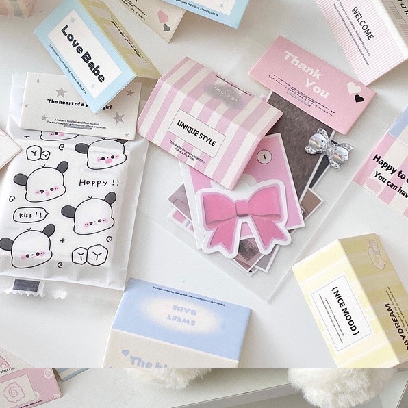 (🆕）原創韓系 共27款 ins風 小紅書迷你對折卡頭 偶像明星愛豆專輯小卡 打包材料 追星出卡小禮物 包裝必備-細節圖4