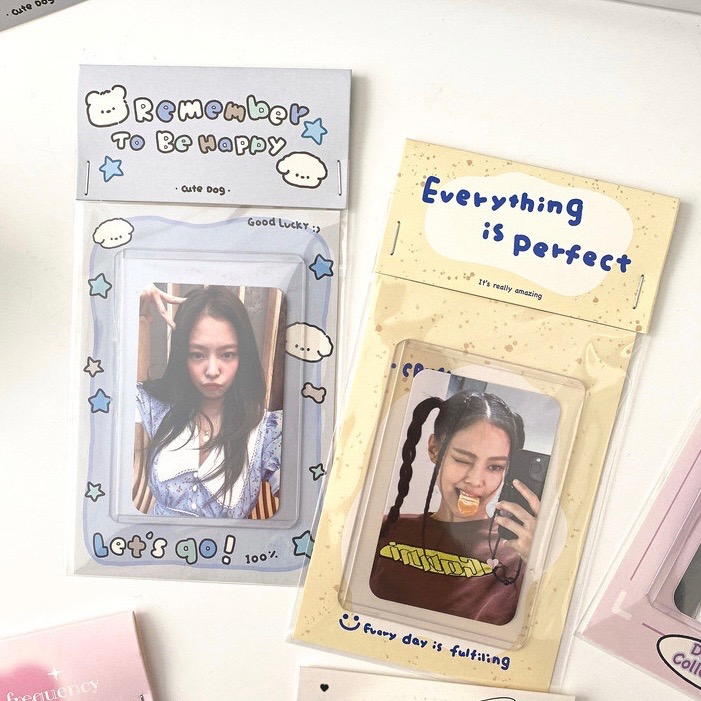 （🆕）ins風 卡頭卡背 打包 包材 偶像明星愛豆專輯小卡 出卡貴婦包裝 opp袋 高級韓系 追星必備-細節圖3