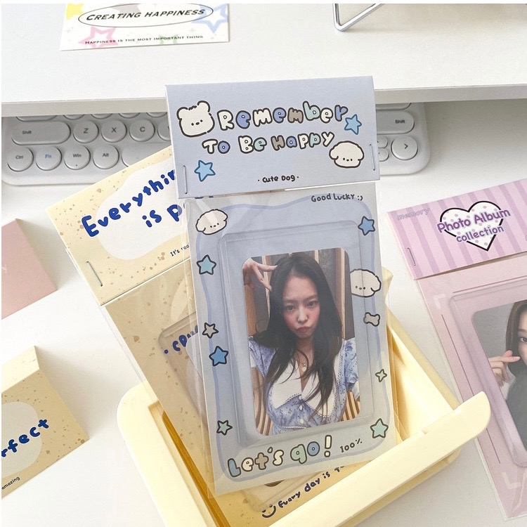 （🆕）ins風 卡頭卡背 打包 包材 偶像明星愛豆專輯小卡 出卡貴婦包裝 opp袋 高級韓系 追星必備-細節圖5